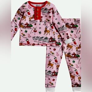 MUD PIE NIGHT BEFORE CHRISTMAS TODDLER GIRL PJS SIZE 3T